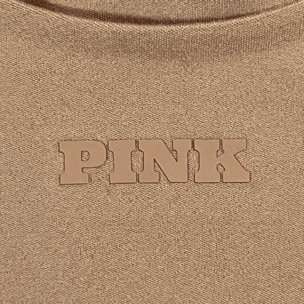 PINK Victoria's Secret Maxi Slip Dress Womens Medium Tan Camel Bodycon Stretch